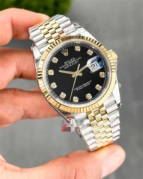 two tone rolex black